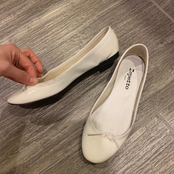 Repetto Paris white patent ballerina flats - Picture 2 of 5